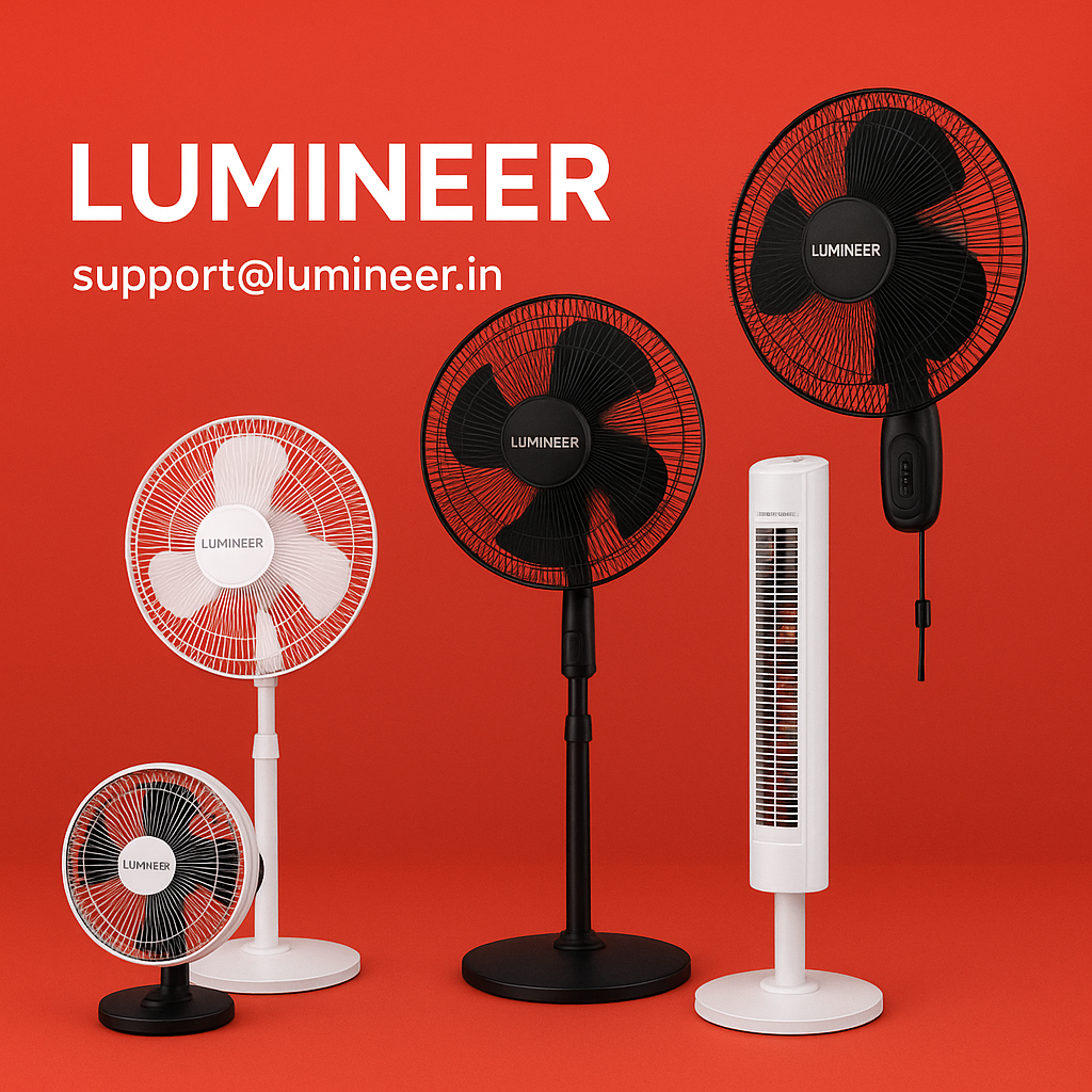 LUMINEER Fan Collection – Power, Style & Comfort in Every Spin