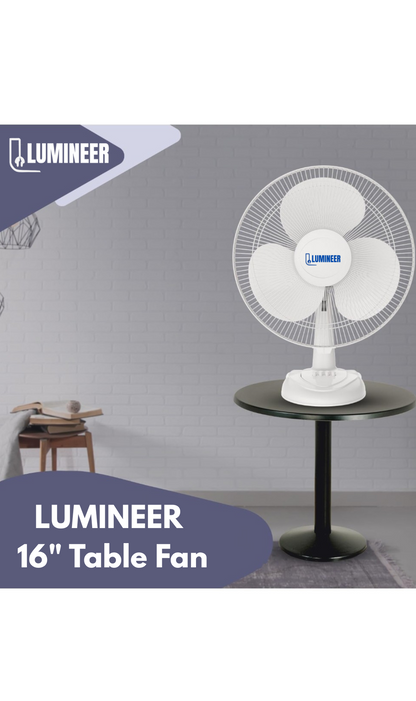 LUMINEER 16" Table Fan – Cool Comfort, Anytime, Anywhere